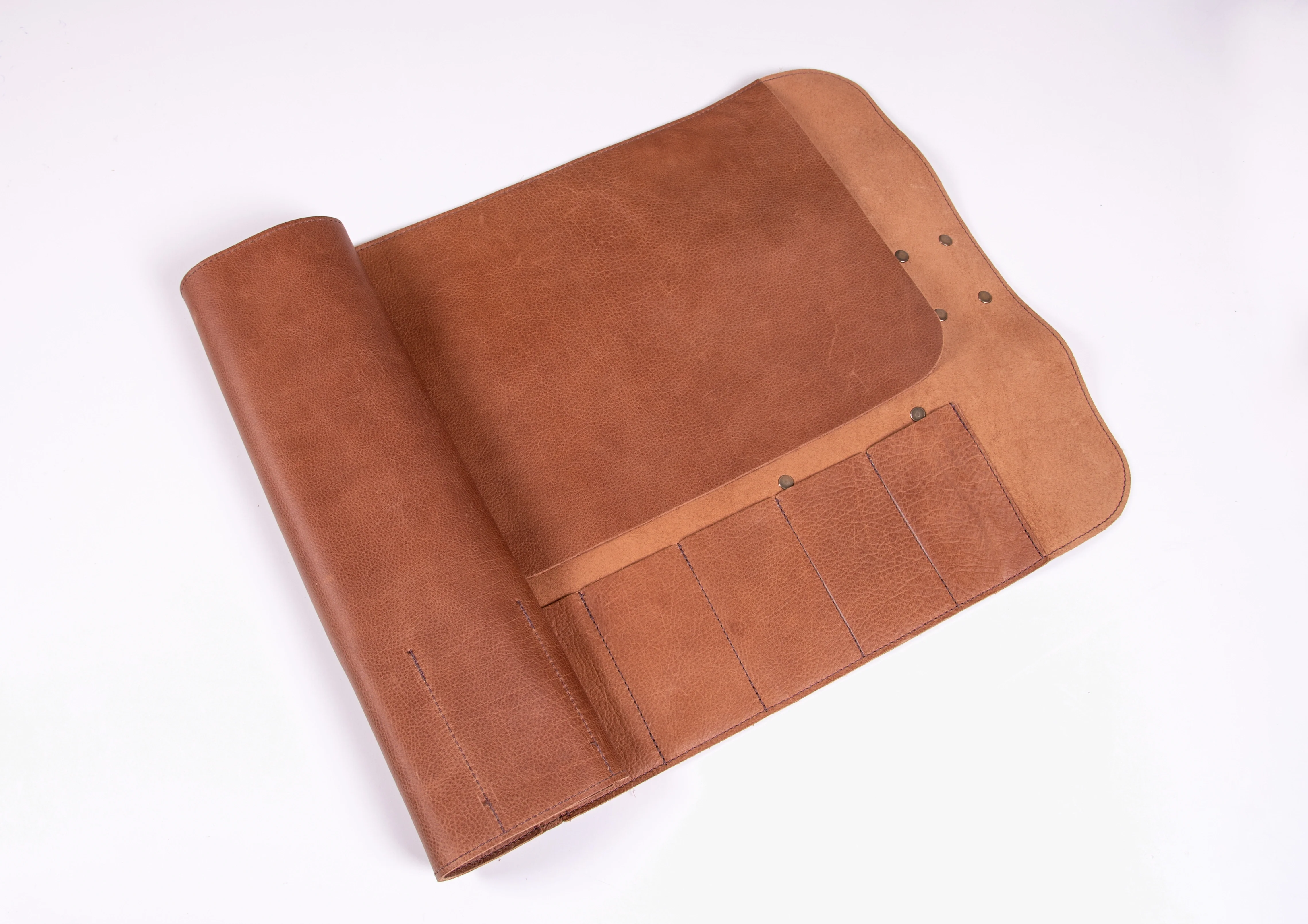 Bolsa cuchillos de piel y herrajes metálicos capacidad 10 piezas - Image 3