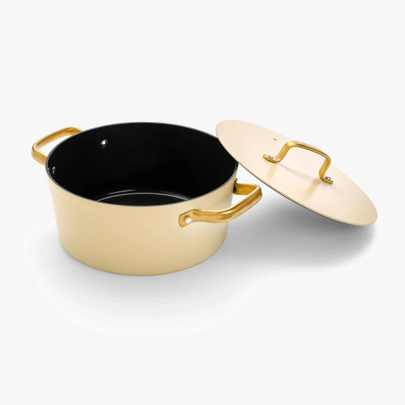 Cacerola Antiadherente Cerámico Serie Samoa Iconic Beige 24 Cm / 4.3 L