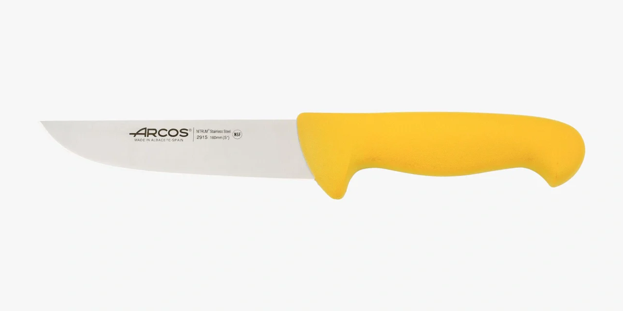 Cuchillo Carnicero color amarillo Serie 2900 160 mm