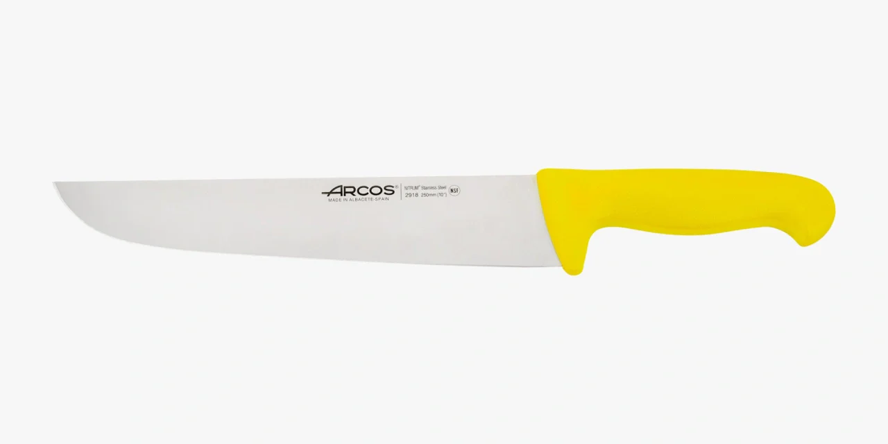 Cuchillo Carnicero color amarillo Serie 2900 250 mm