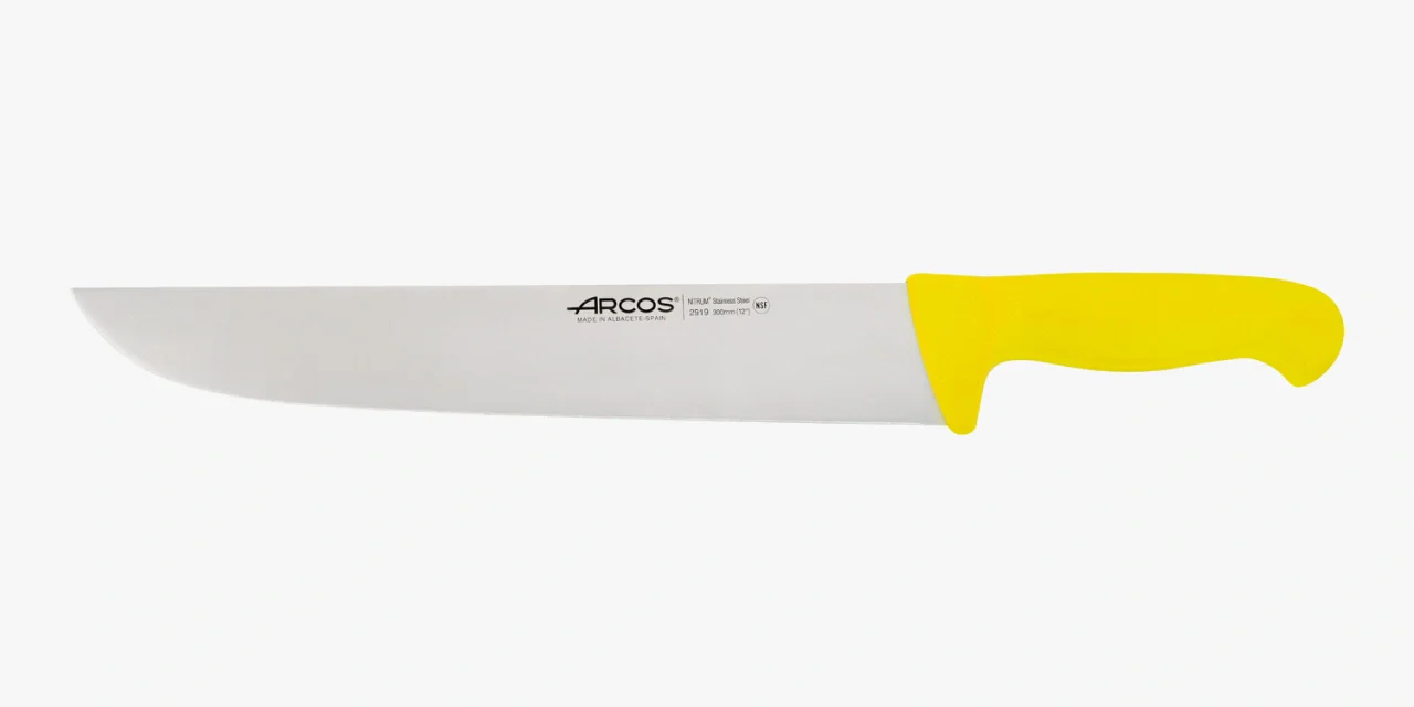 Cuchillo Carnicero color amarillo Serie 2900 300 mm