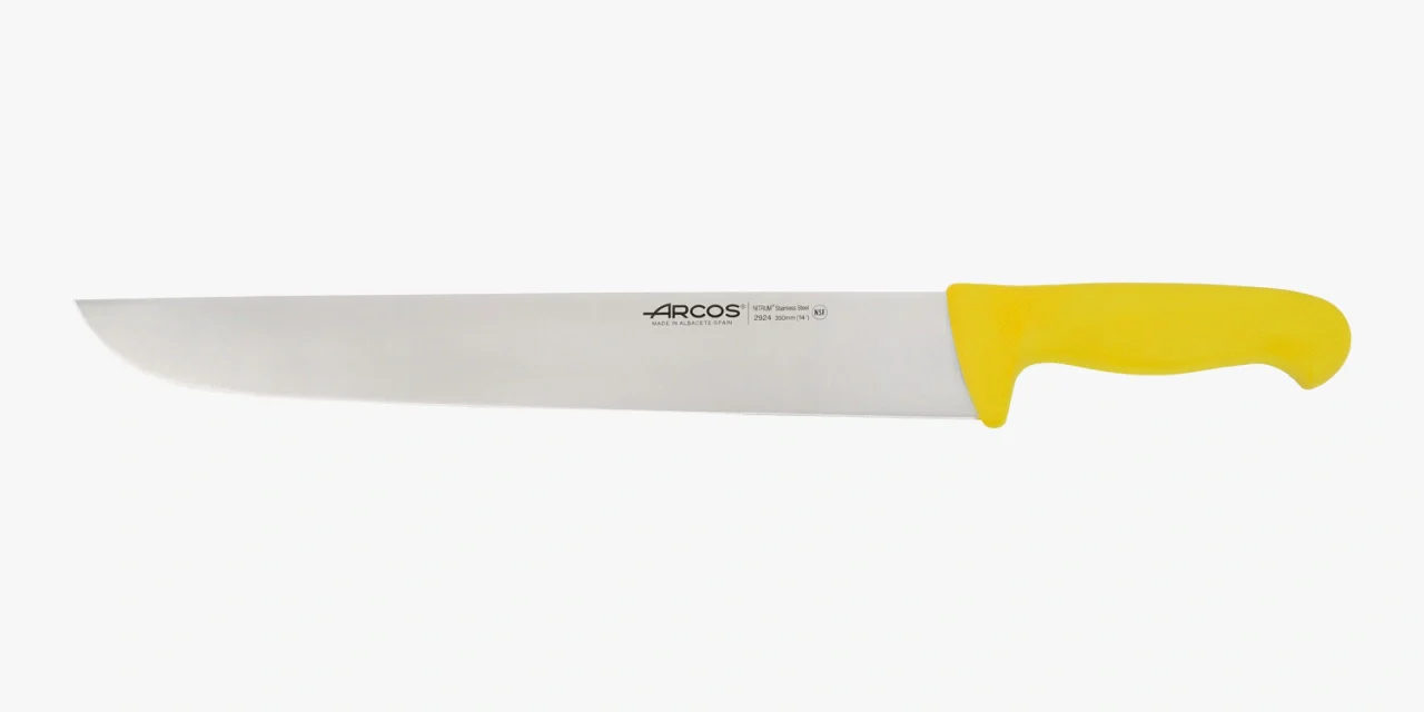Cuchillo Carnicero color amarillo Serie 2900 350 mm