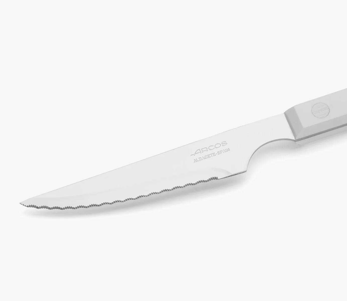 Cuchillo Chuletero Blanco Con Sierra Polioximetileno 115 mm - Image 2