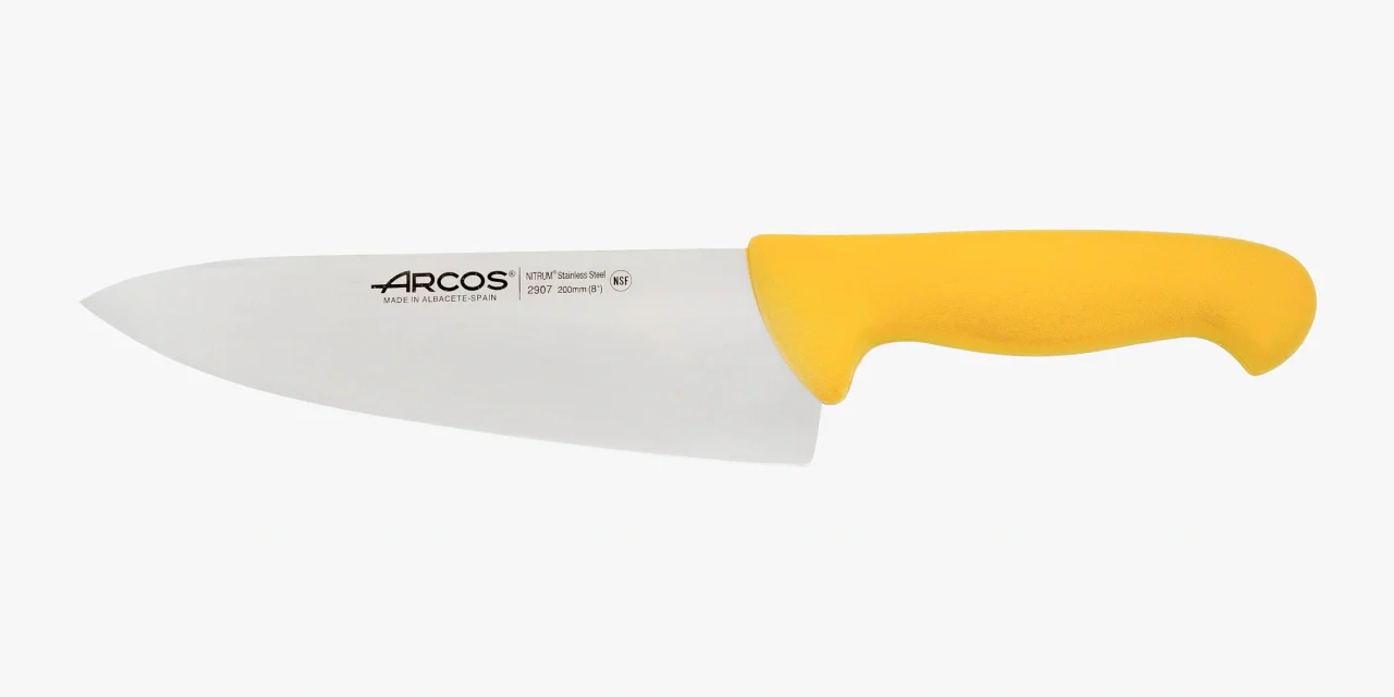 Cuchillo Cocinero color amarillo Serie 2900 200 mm