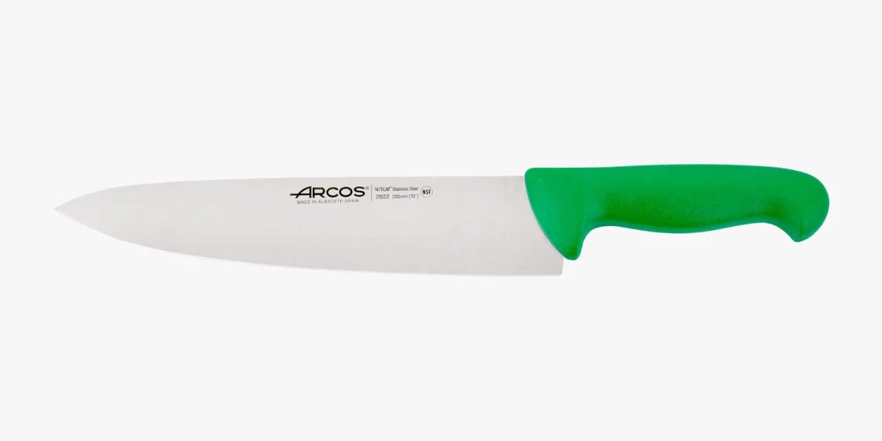 Cuchillo Cocinero color verde Serie 2900 250 mm