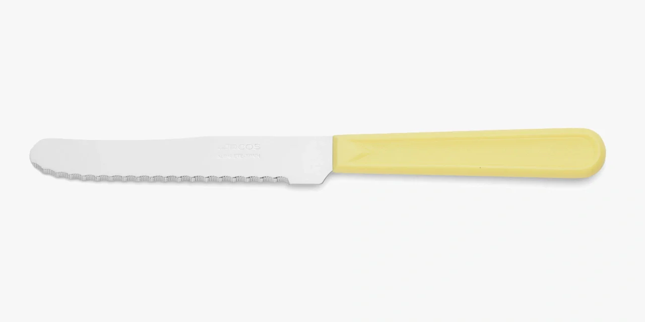 Cuchillo Mesa Amarillo Polipropileno 210 mm