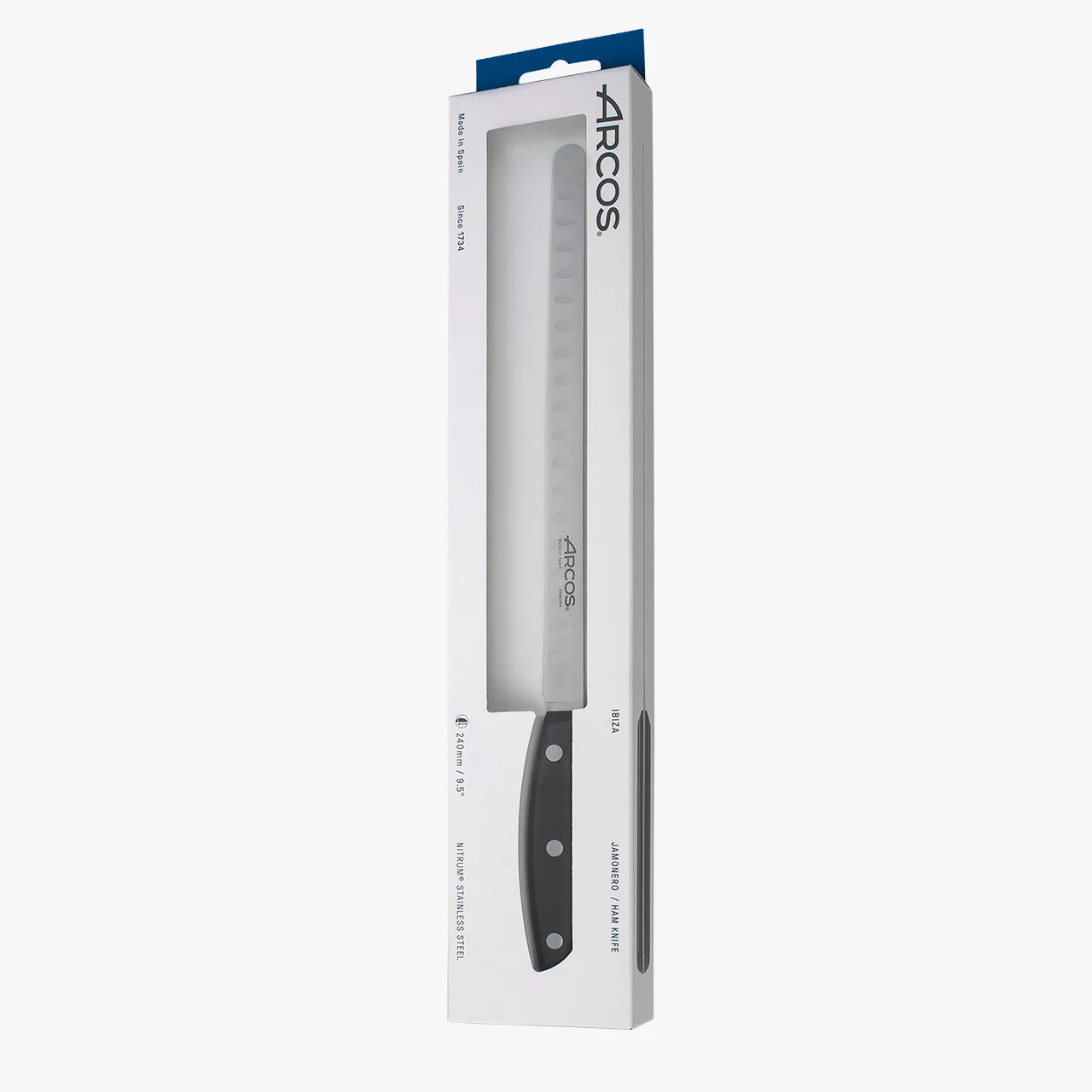 Cuchillo jamonero flexible alveolos 240 mm Serie Ibiza - Image 8