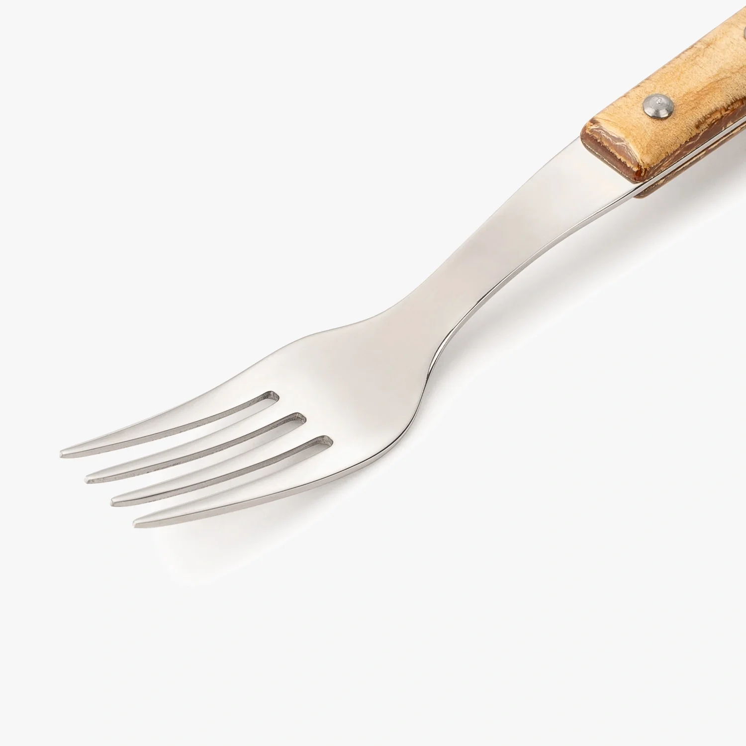 Juego de 6 pzas. Cuchillo Chuletero y 6 pzas Tenedor Madera de Chopo Comprimida - Image 6