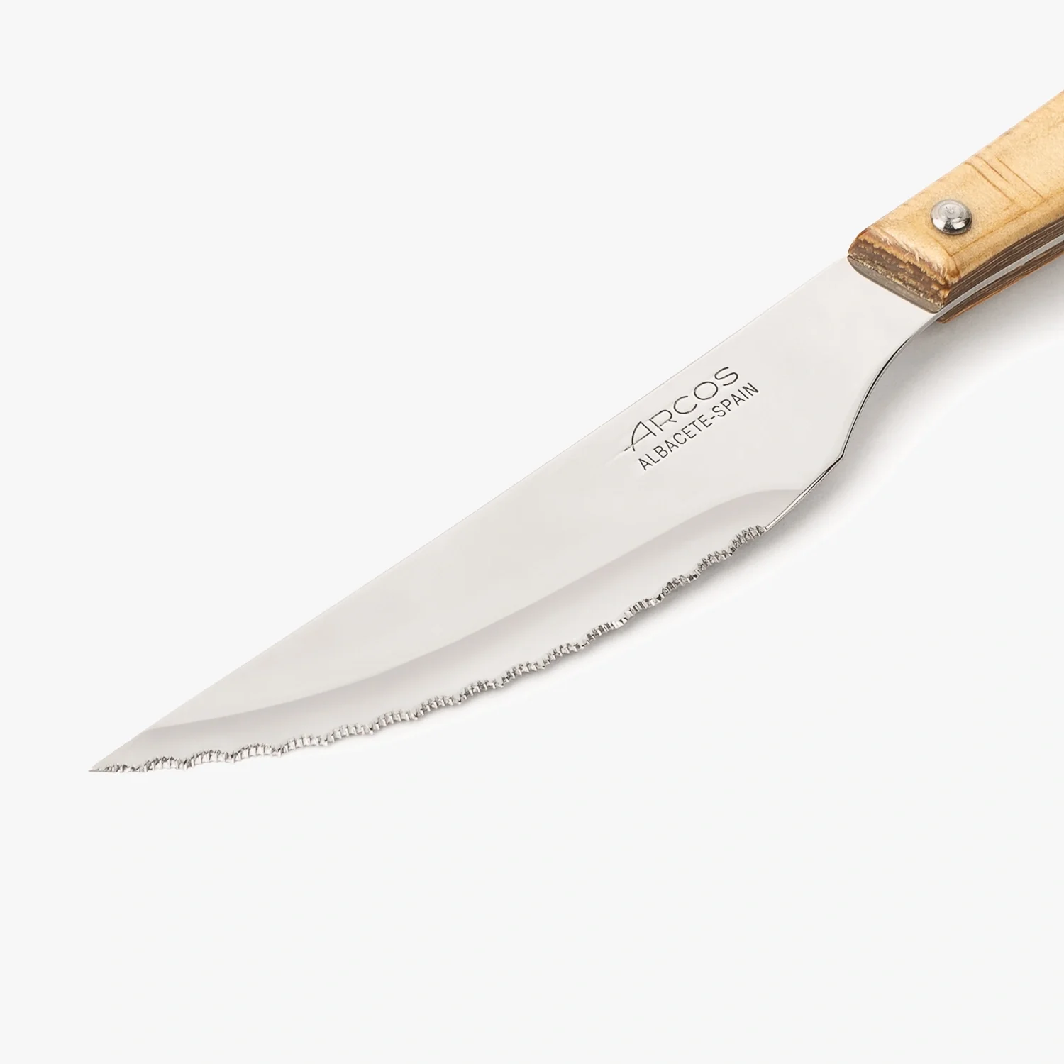 Set 4 pzas. - Cuchillo Chuletero Madera de Chopo Comprimida - Image 3