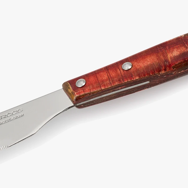 Set 6 Pzas. Cuchillo chuletero Madera de Chopo Comprimida Tinte Rojo - Image 5