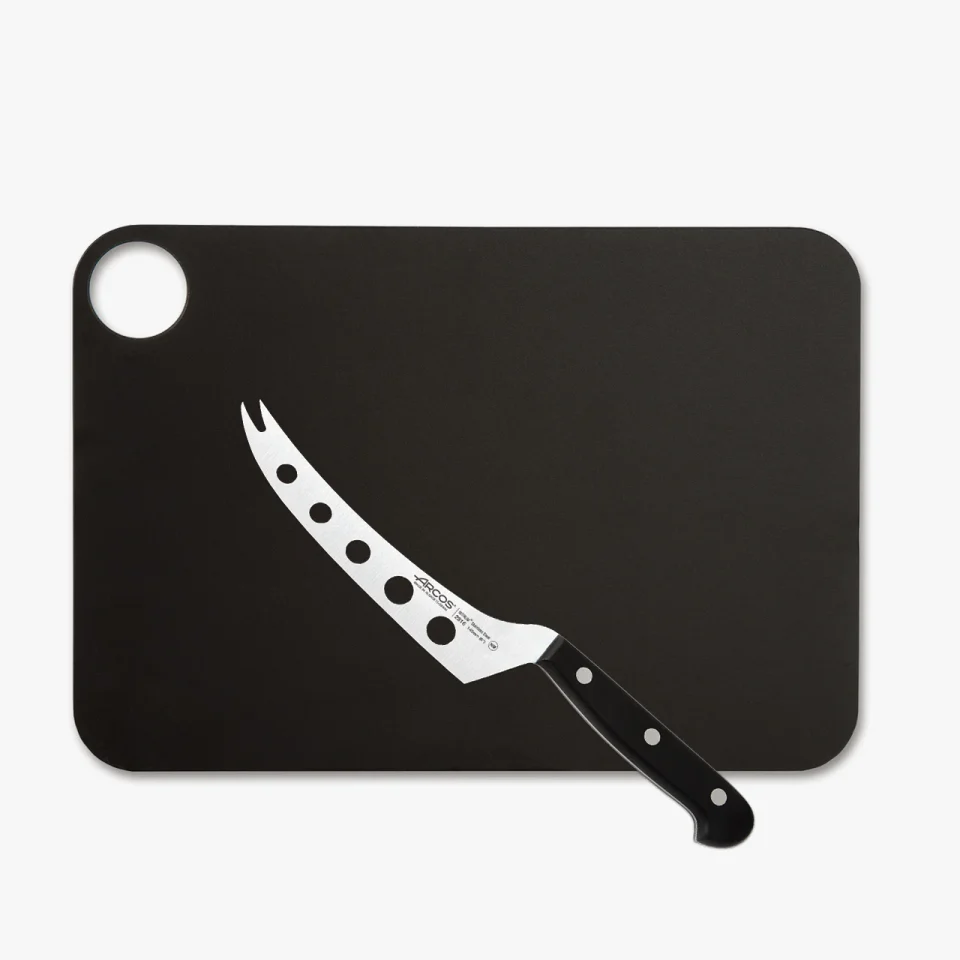 Set Cuchillo Queso Universal + Tabla de Corte Negra