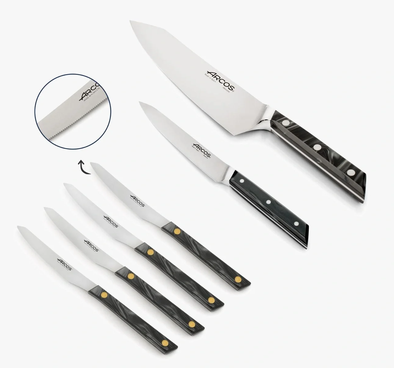 Set cuchillos mesa serie Flysch y cuchillos cocina serie Eclipse