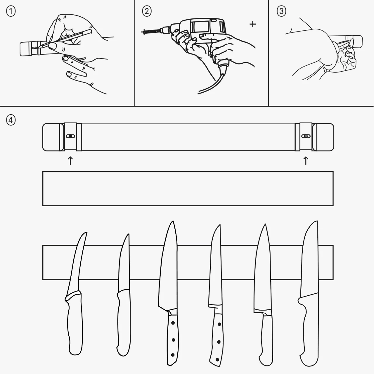 Soporte magnético para cuchillos Arcos en madera de nogal 45 cm - Image 5