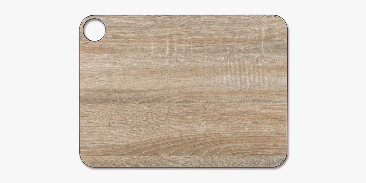 Tabla de corte marrón con colgador 377 x 277 mm