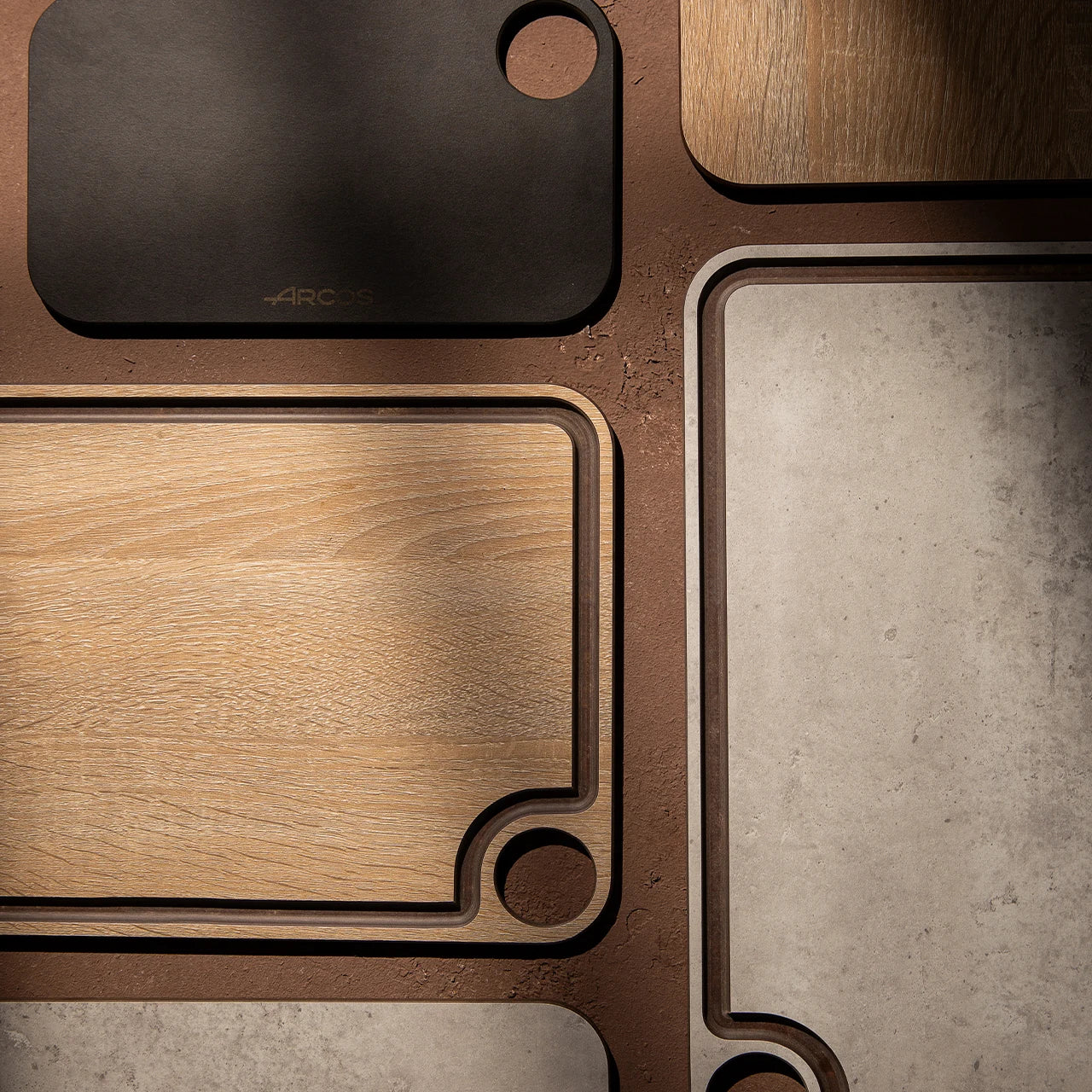 Tabla salsera gris para servir con canal 330 x 230 mm - Image 2